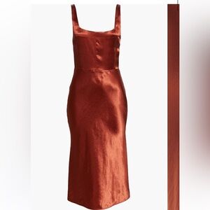 Vince Rust Midi Dress